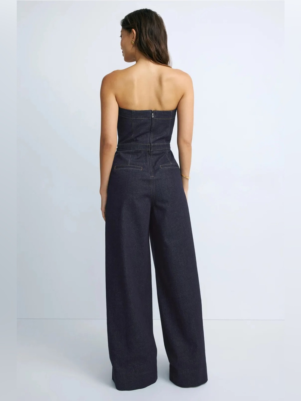 PAIGE Francesca Jumpsuit in Saville Blue Denim Wide Leg Utility One Piece NWT - Picture 5 of 12
